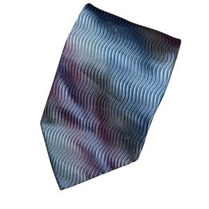 Pronto Uomo Firenze Italian Silk Wavy Stripe Men's Necktie‎ Formal Dress Rainbow